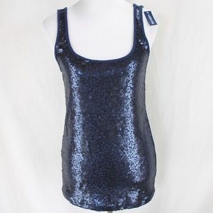 NWT Navy sequin tank top Old Navy